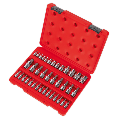 Sealey 38pc 1/4", 3/8" & 1/2"Sq Drive TRX-Star* Socket & Security Socket Bit Set AK6197