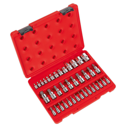 Sealey 38pc 1/4", 3/8" & 1/2"Sq Drive TRX-Star* Socket & Security Socket Bit Set AK6197
