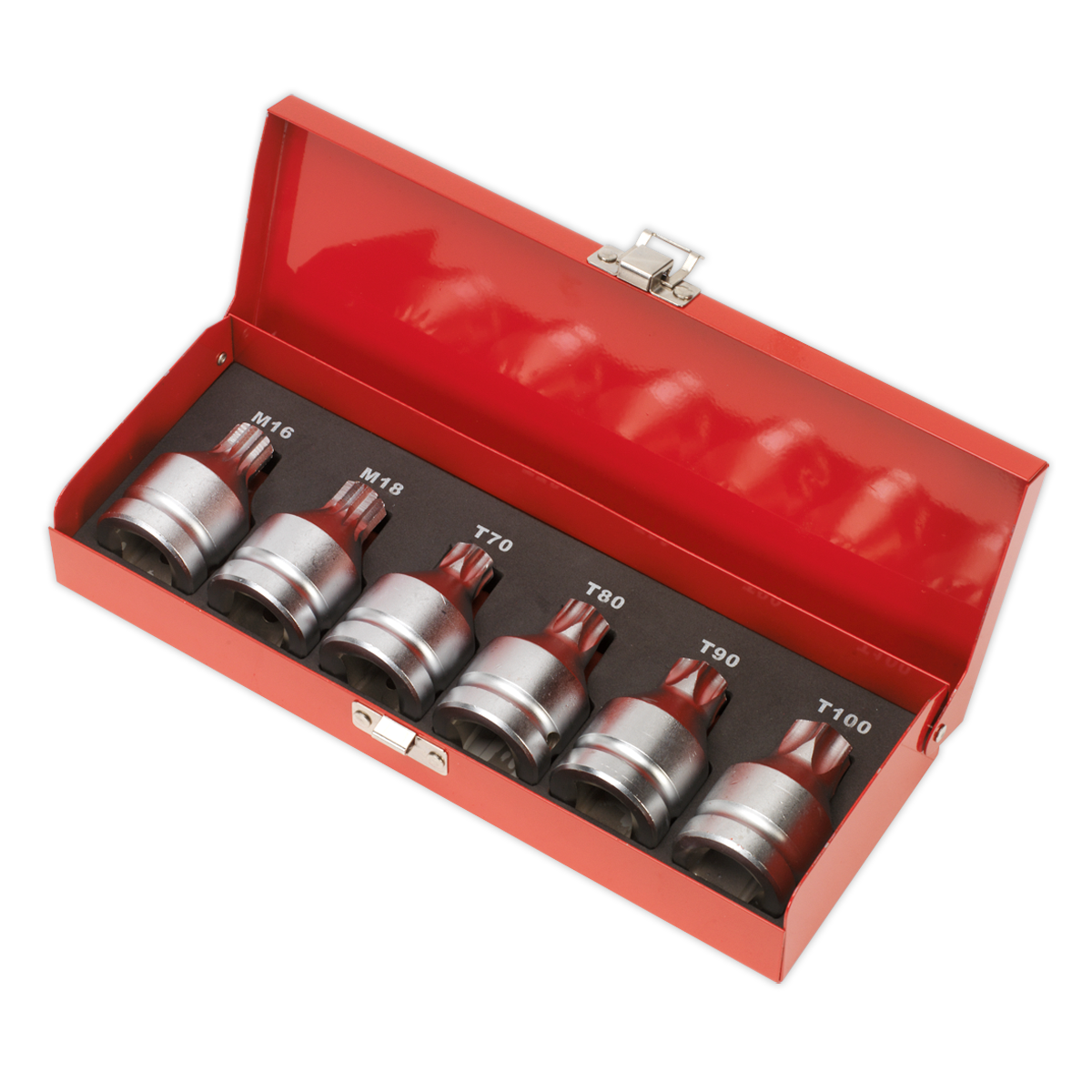 Sealey 6pc 3/4"Sq Drive Security TRX-Star* & Security Spline Socket Bit Set AK6218