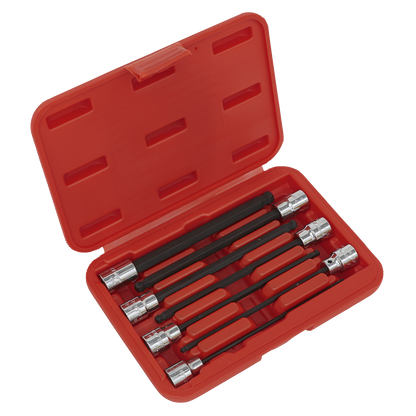 Sealey 7pc 3/8"Sq Drive Ball-End Hex Socket Bit Set AK62257