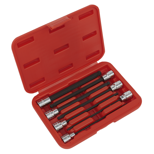 Sealey 7pc 3/8"Sq Drive Ball-End Hex Socket Bit Set AK62257