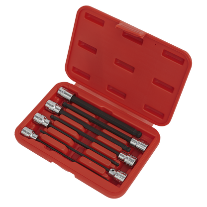 Sealey 7pc 3/8"Sq Drive Ball-End Hex Socket Bit Set AK62257