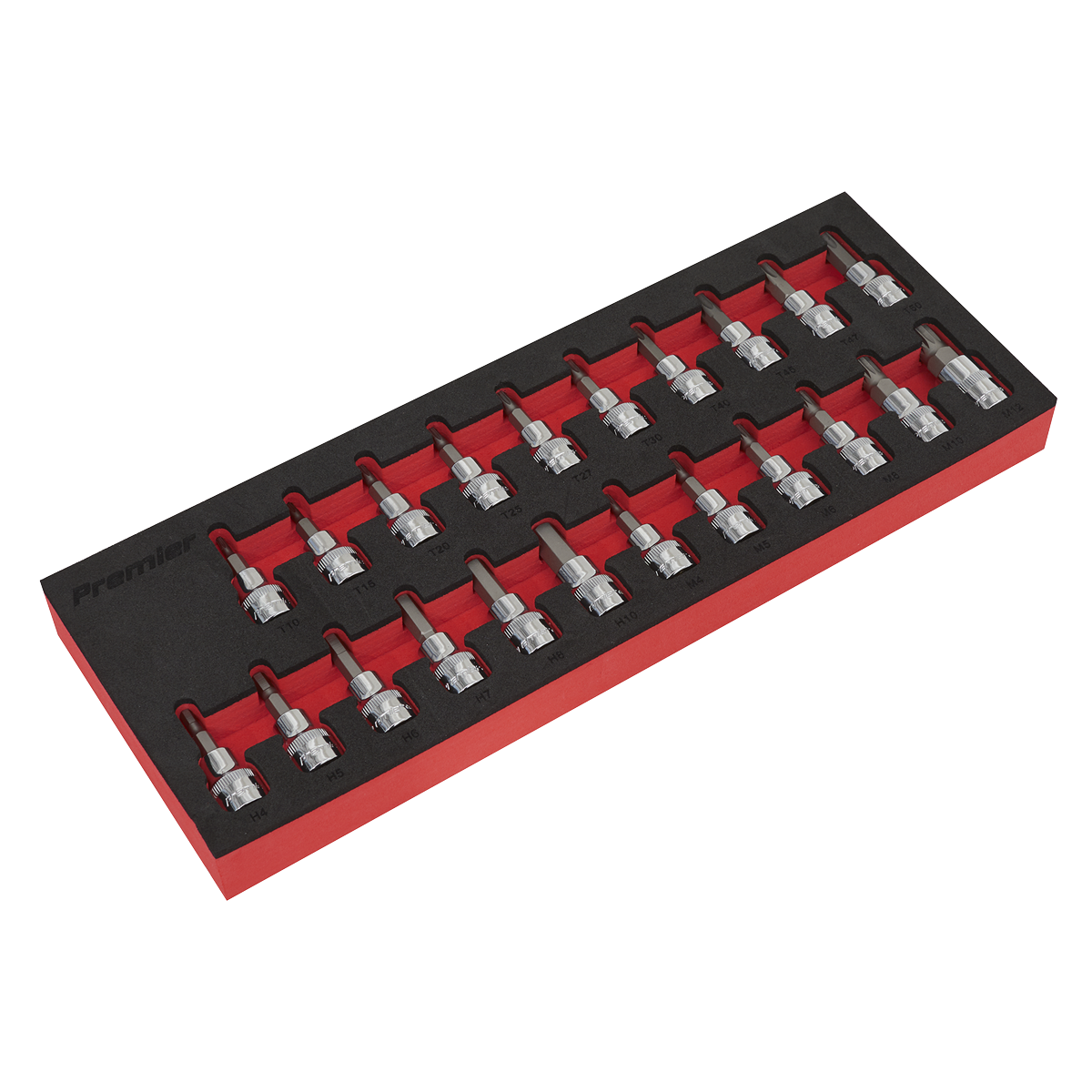 Sealey 22pc 3/8"Sq Drive TRX-Star*/Hex/Spline Socket Bit Set AK6243