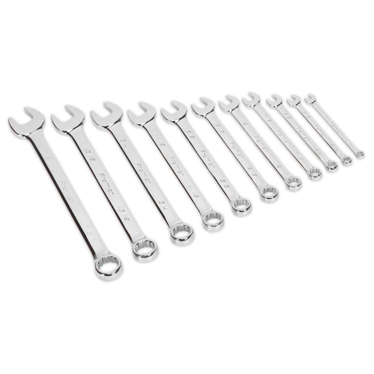 Sealey 11pc Combination Spanner Set - Imperial AK630AF