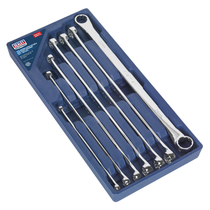 Sealey 7pc Extra-Long Double End Ring Spanner Set AK6311