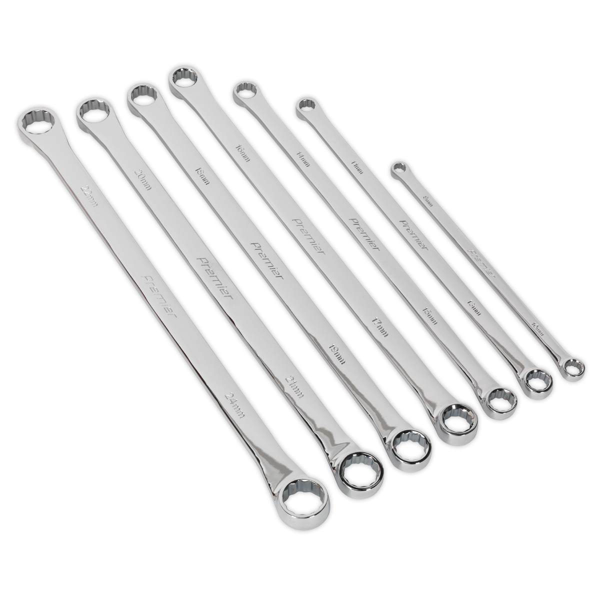 Sealey 7pc Extra-Long Double End Ring Spanner Set AK6311