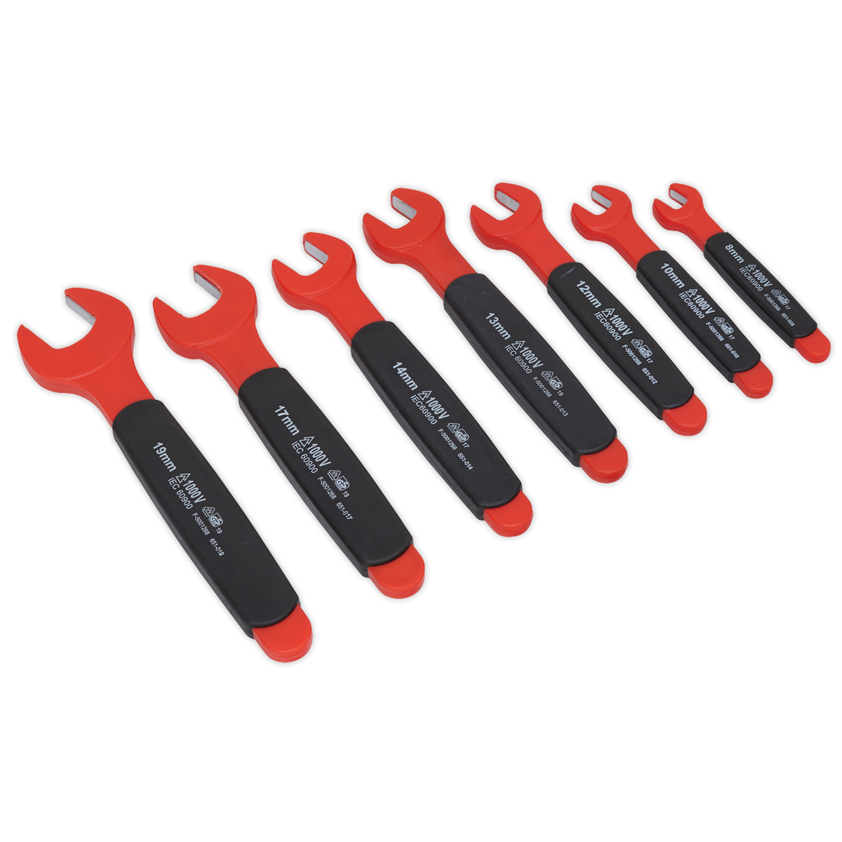 Sealey 7pc Insulated Open-End Spanner Set - VDE Approved AK63171