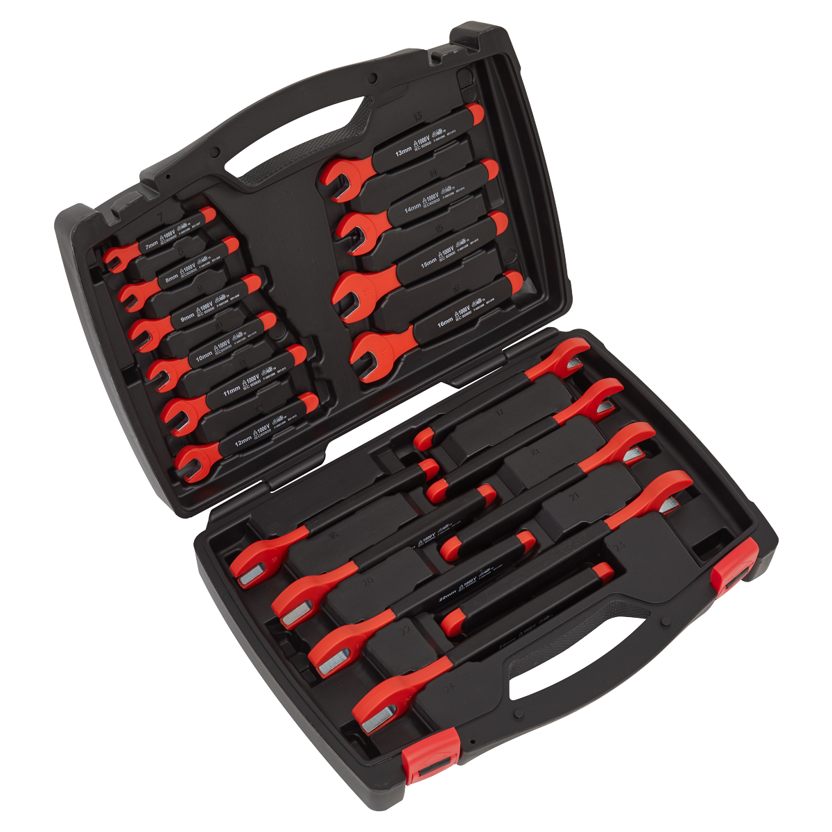 Sealey 18pc Insulated Open-End Spanner Set - VDE Approved AK63172