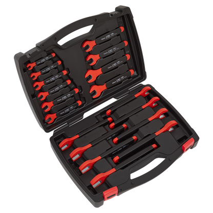 Sealey 18pc Insulated Open-End Spanner Set - VDE Approved AK63172