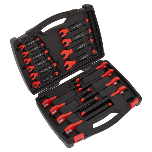 Sealey 18pc Insulated Open-End Spanner Set - VDE Approved AK63172