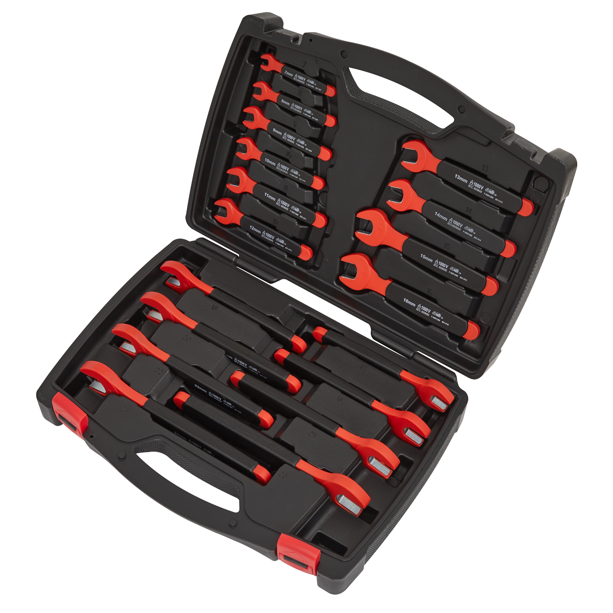 Sealey 18pc Insulated Open-End Spanner Set - VDE Approved AK63172