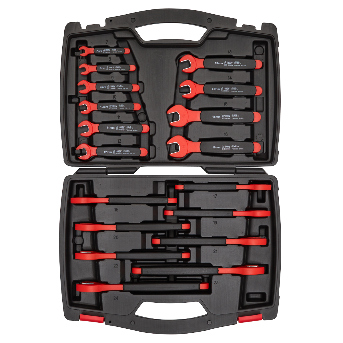 Sealey 18pc Insulated Open-End Spanner Set - VDE Approved AK63172