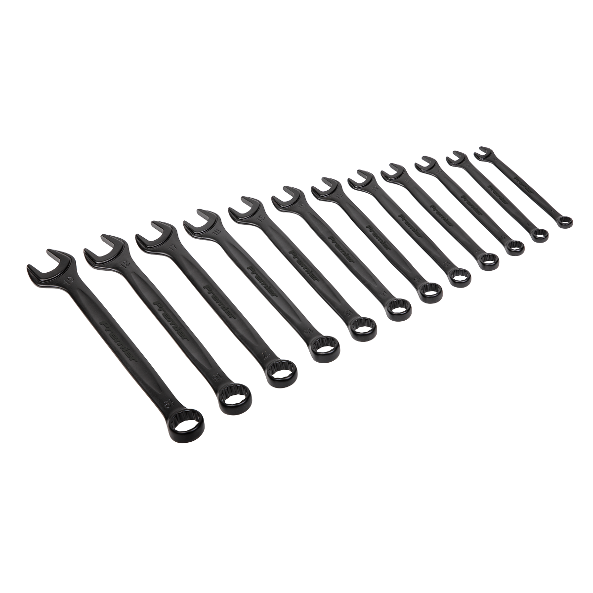 Sealey 12pc Combination Spanner Set - Black Series AK63263B