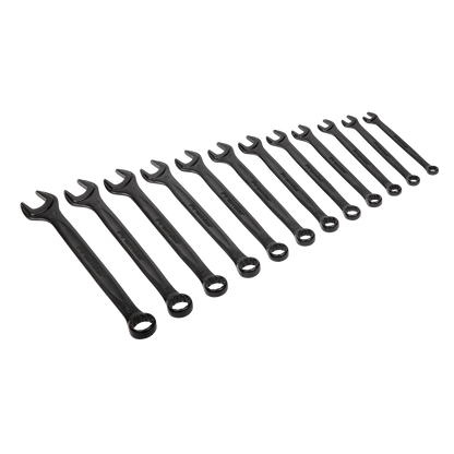 Sealey 12pc Combination Spanner Set - Black Series AK63263B