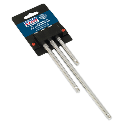 Sealey 3pc 1/4"Sq Drive Extension Bar Set AK6330
