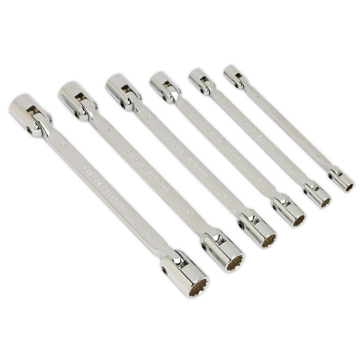 Sealey 6pc Double Flexi-Head Socket Spanner Set AK635