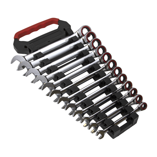 Sealey 12pc Combination Ratchet Spanner Set - Platinum Series AK63940