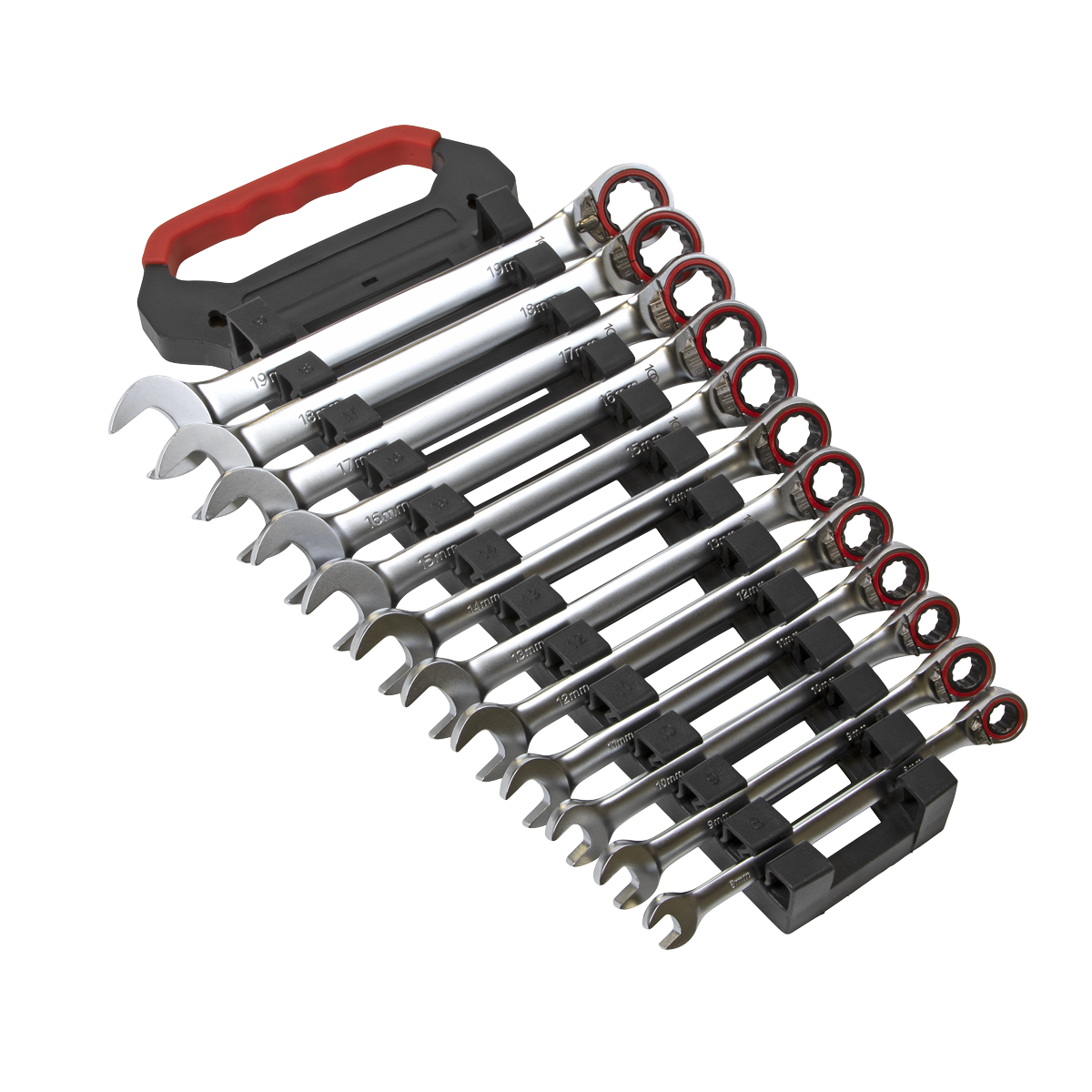 Sealey 12pc Reversible Combination Ratchet Spanner Set - Platinum Series AK63944