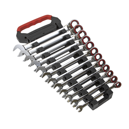 Sealey 12pc Reversible Combination Ratchet Spanner Set - Platinum Series AK63944