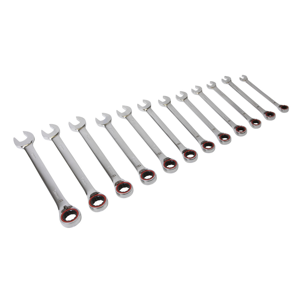 Sealey 12pc Reversible Combination Ratchet Spanner Set - Platinum Series AK63944