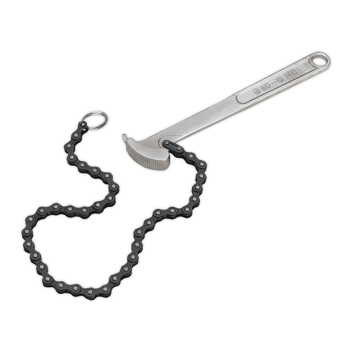 Sealey Oil Filter Chain Wrench Ø60-140mm Capacity AK6409