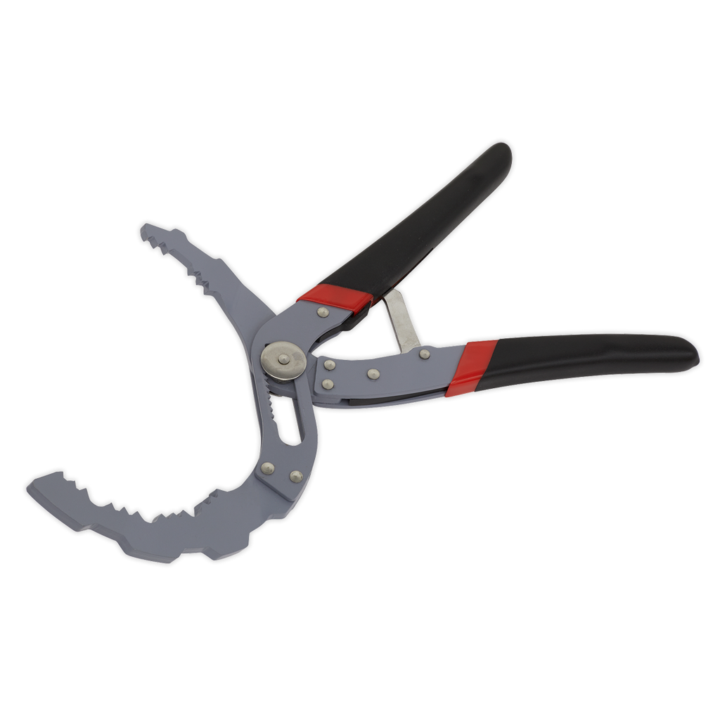 Sealey Self-Adjusting Oil Filter Pliers - Angled AK6421