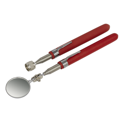 Sealey 2pc Telescopic Magnetic Pick-Up & Mirror Set AK6527