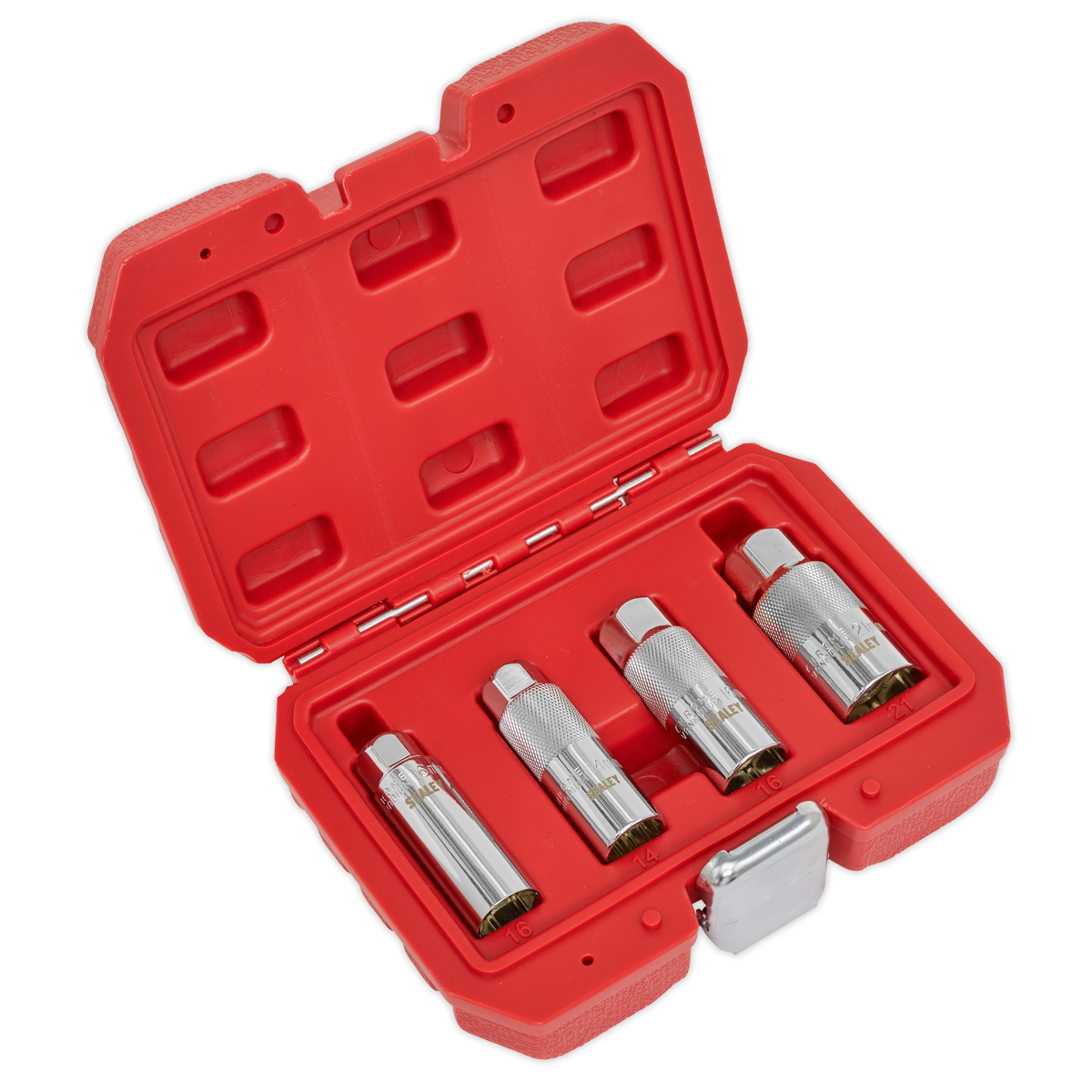 Sealey 4pc 3/8"Sq Drive Spark Plug Socket Set - Magnetic AK65561