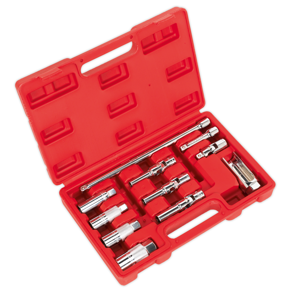 Sealey 11pc 3/8"Sq Drive Master Service Set - Spark/Glow Plug & Oxygen Sensor AK6562