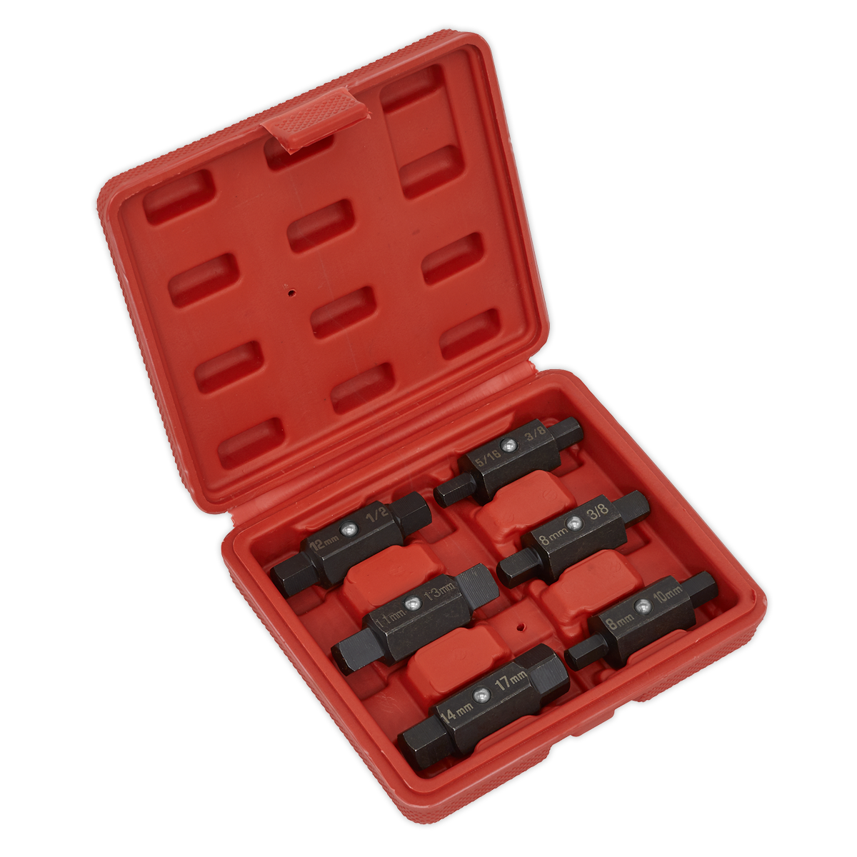 Sealey 6pc Double End Oil Drain Plug Key Set AK658