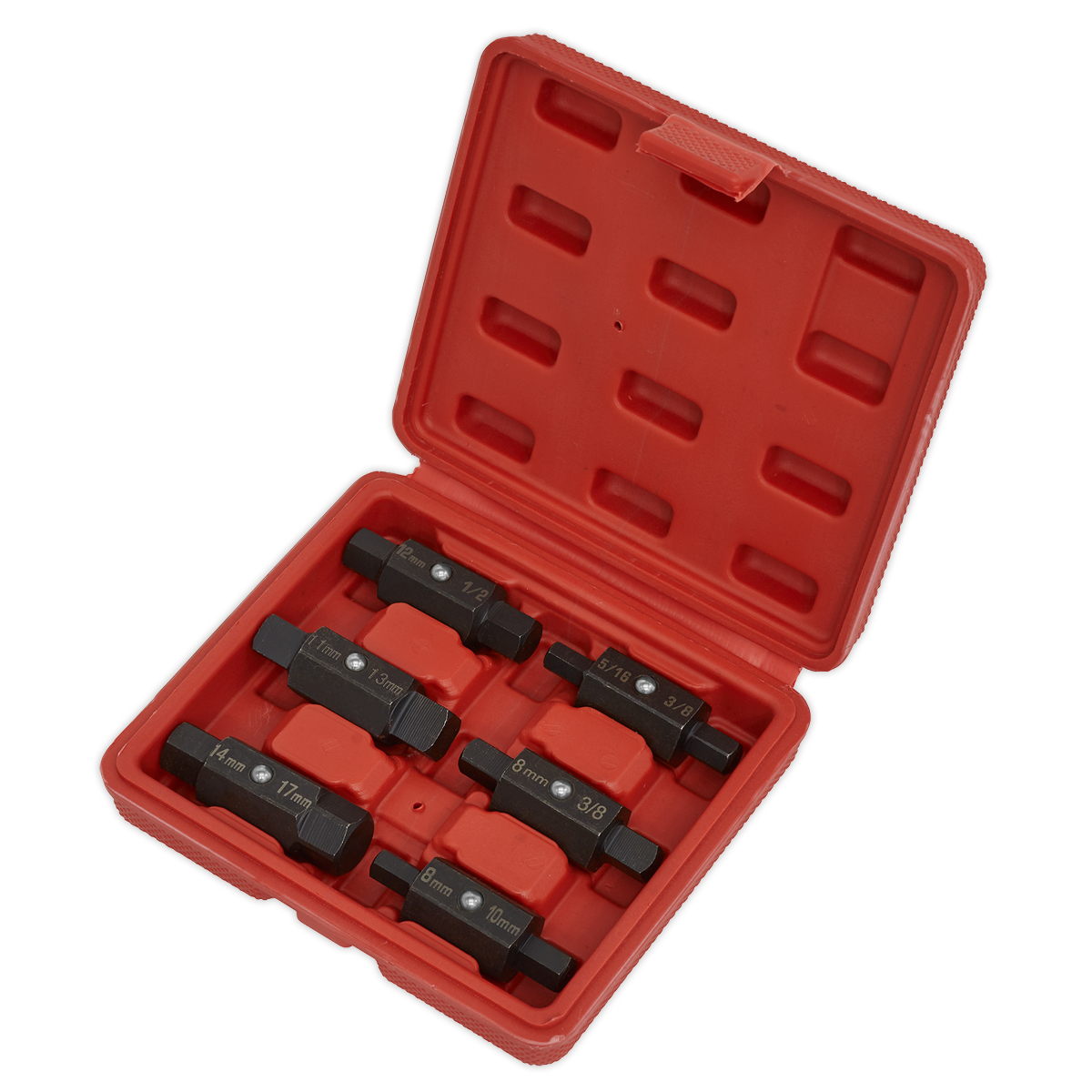 Sealey 6pc Double End Oil Drain Plug Key Set AK658