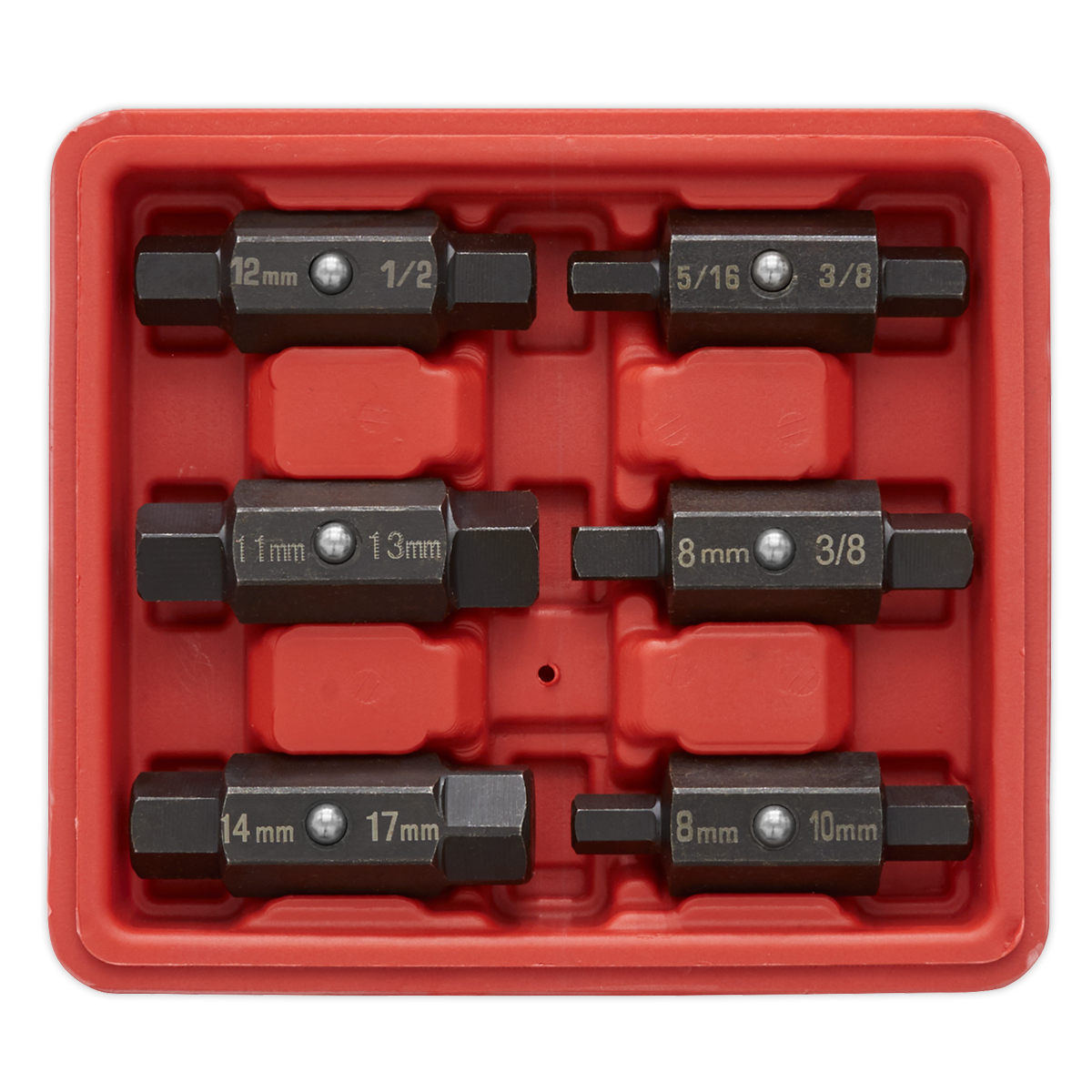 Sealey 6pc Double End Oil Drain Plug Key Set AK658