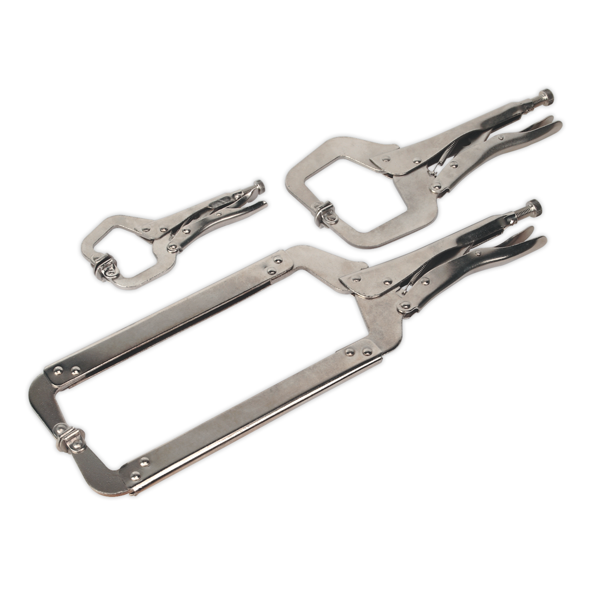 Sealey 3pc Locking 'C' Clamp Set AK66