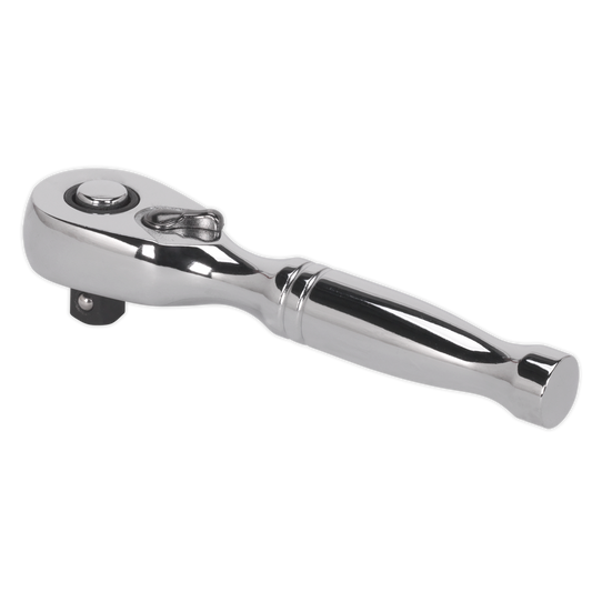 Sealey 1/4"Sq Drive Stubby Pear-Head Ratchet Wrench - Flip Reverse AK660S