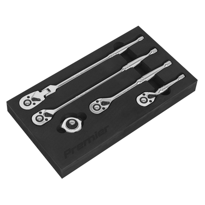 Sealey 5pc 3/8"Sq Drive Master Ratchet Wrench Set - Flip Reverse AK667238M