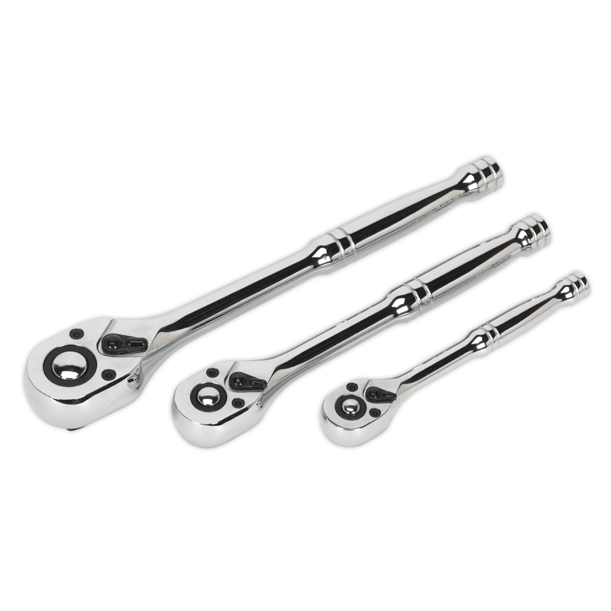 Sealey 3pc Ratchet Wrench Set - Flip Reverse AK6672