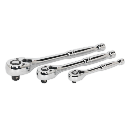 Sealey 3pc Ratchet Wrench Set - Flip Reverse AK6672