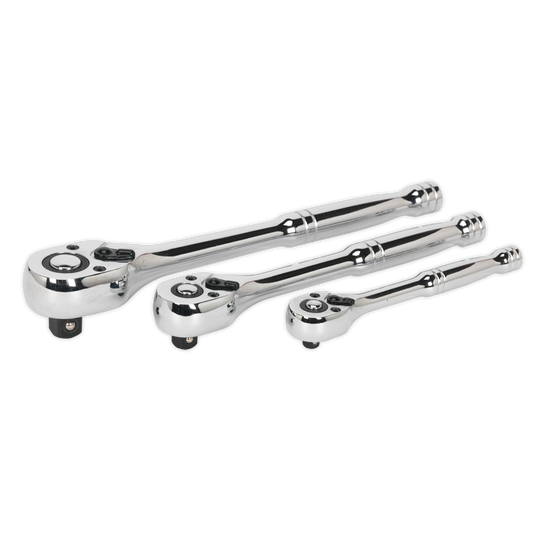 Sealey 3pc Ratchet Wrench Set - Flip Reverse AK6672