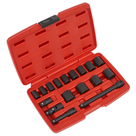 Sealey 17pc 3/8"Sq Drive Impact Socket Set AK68217