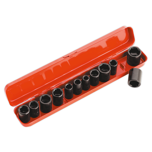 Sealey 12pc 3/8"Sq Drive Impact Socket Set - Metric/Imperial AK682