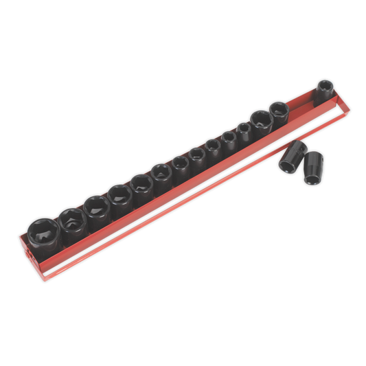 Sealey 16pc 1/2"Sq Drive Impact Socket Set - Metric/Imperial AK684