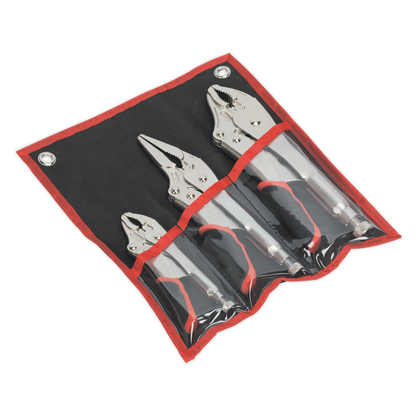 Sealey 3pc Quick Release Locking Pliers Set AK6863