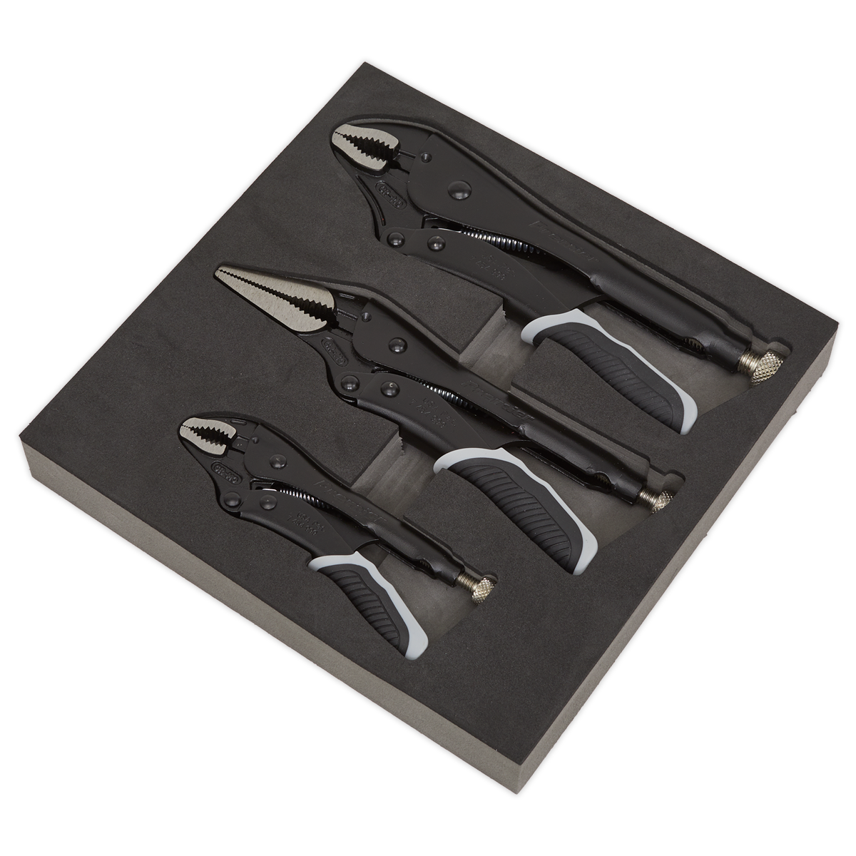 Sealey 3pc Quick Release Locking Pliers Set - Black Series AK6863B