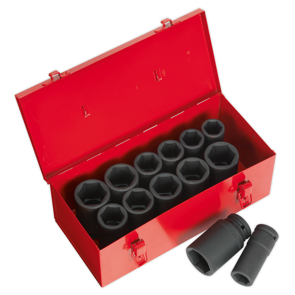 Sealey 13pc 3/4"Sq Drive Impact Socket Set Deep - Metric/Imperial AK687