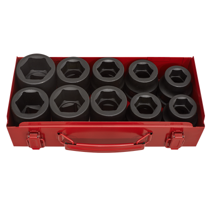 Sealey 10pc 1"Sq Drive Impact Socket Set - Metric/Imperial AK688