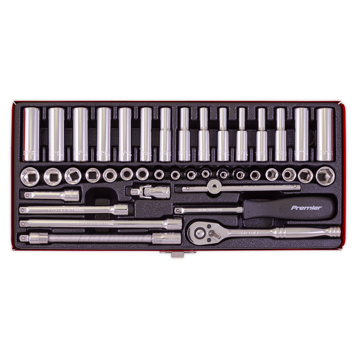 Sealey 41pc 1/4"Sq Drive Socket Set - Metric/Imperial AK690