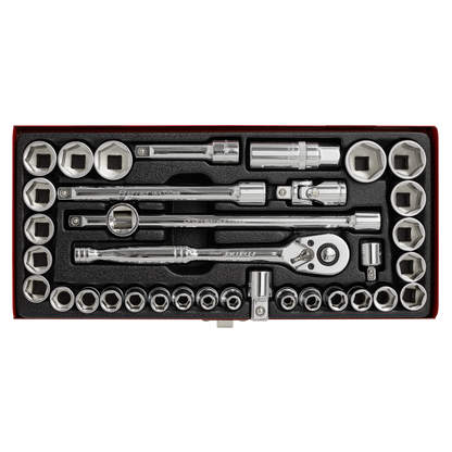 Sealey 35pc 3/8"Sq Drive Socket Set - Metric/Imperial AK691