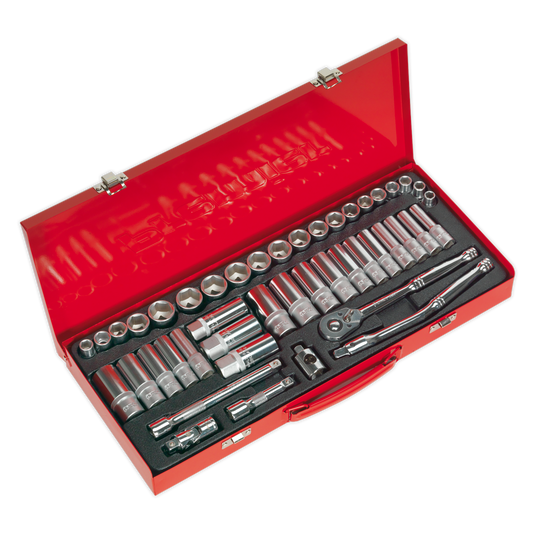 Sealey 45pc 3/8"Sq Drive Socket Set - Metric/Imperial AK692