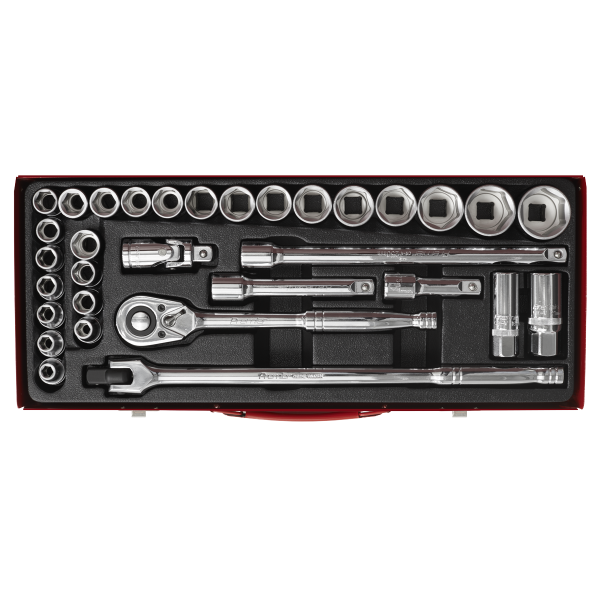 Sealey 32pc 1/2"Sq Drive Socket Set - Metric/Imperial AK693