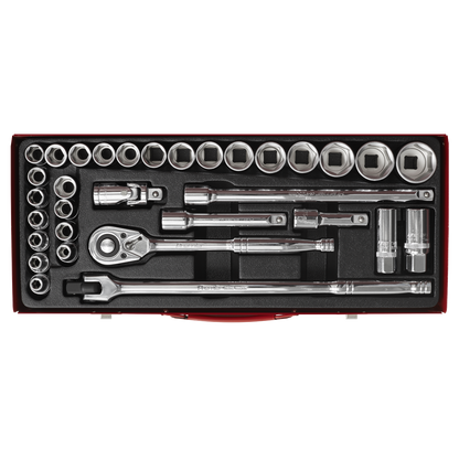 Sealey 32pc 1/2"Sq Drive Socket Set - Metric/Imperial AK693